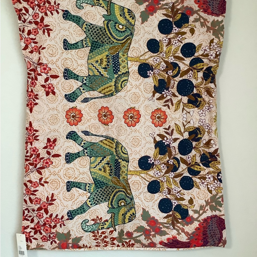 2 Anthropologie Elephant Print Pillow Cases NWT